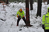 Umschneiden des neuen Maibaums und Arbeiten im Wald am 06.01.2019