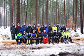 Umschneiden des neuen Maibaums und Arbeiten im Wald am 06.01.2019